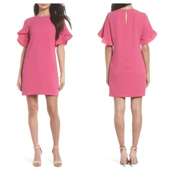 Charles Henry Ruffle Sleeve Shift Dress Sz XL - Picture 1 of 8